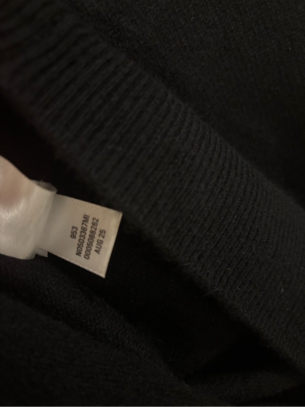 NWOT Nordstrom Black Crewneck 100% Cashmere Sweater Size XL - Picture 7 of 7